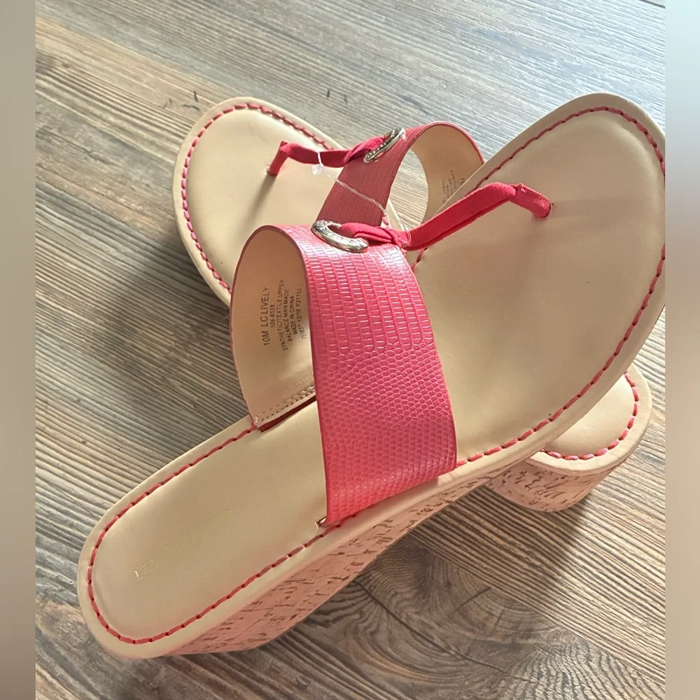 Liz Claiborne Lively Pink Wedge Sandals - Size 10 - NWOB! - Picture 10 of 12
